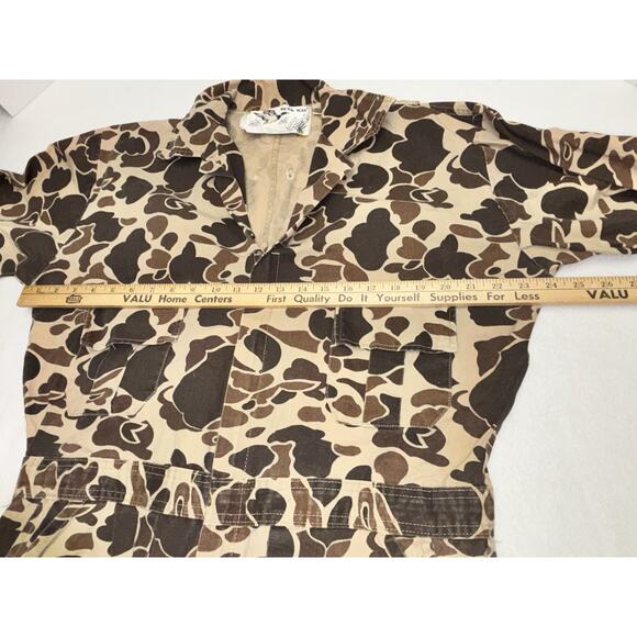 Vtg Duck Bay Duck Coveralls Camo Cotton Unlined Size M 80s 90s Hunting Gear READ - Picture 10 of 16